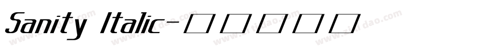 Sanity Italic字体转换